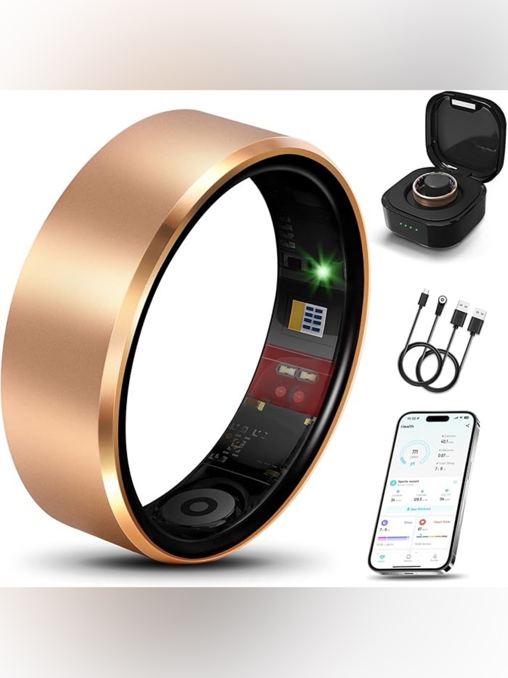 Smart Fitness Ring in Rose Gold